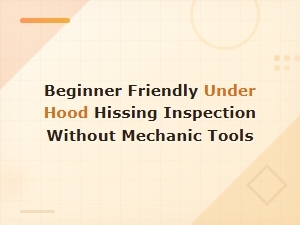 Beginner Friendly Under Hood Hissing Inspection Without Mechanic Tools
