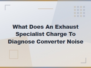 Exhaust Specialist Diagnosis Costs for Converter Noise Explained